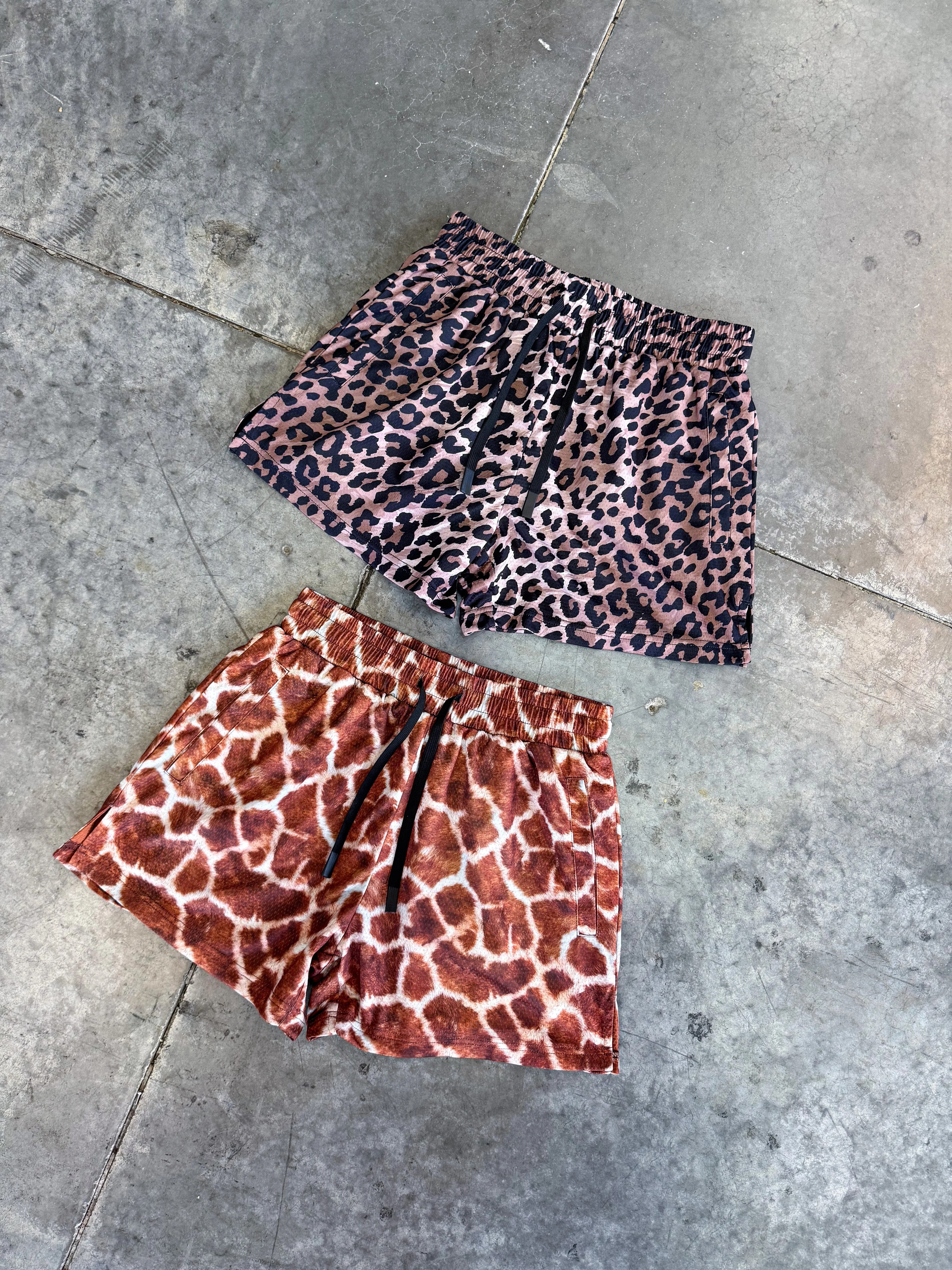MUAY THAI SHORTS (MID THIGH CUT) - GIRAFFE
