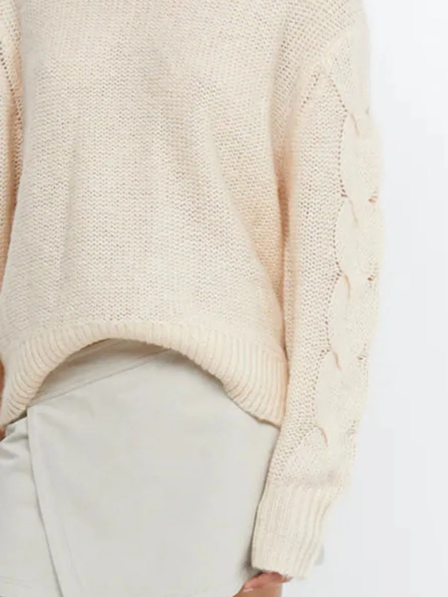 Cable Detail Loose Knit Jumper