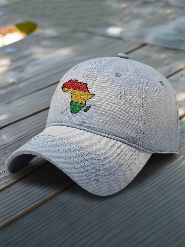 Juneteenth Patterned Printed Baseball Cap