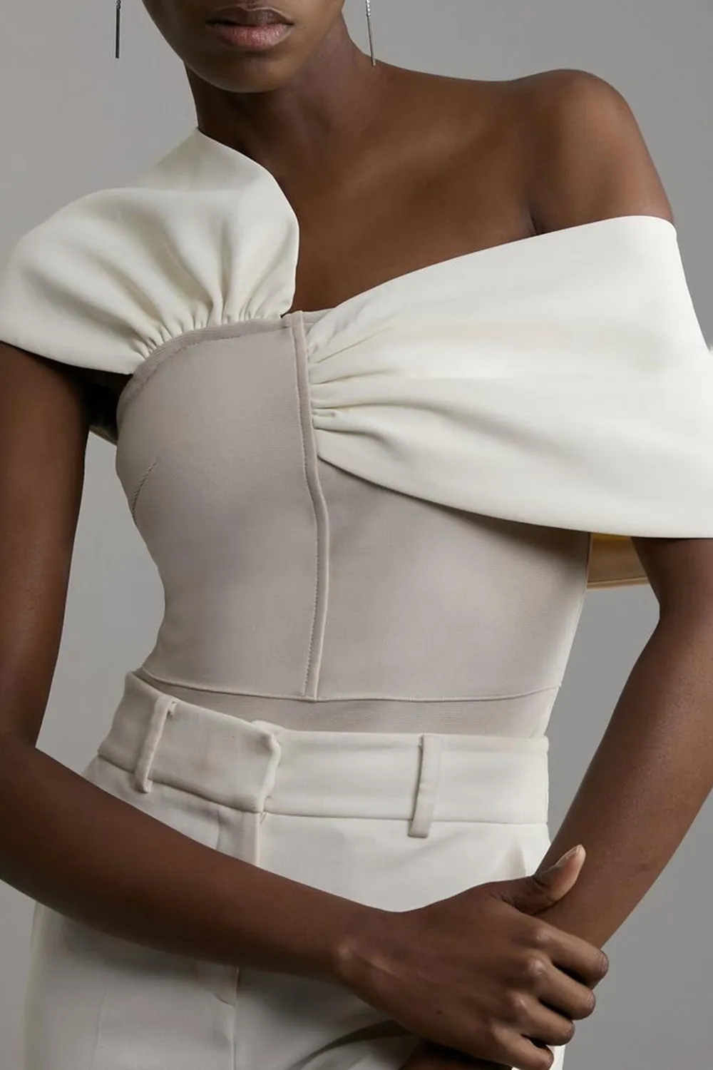 Knit Asymmetric Strap Top