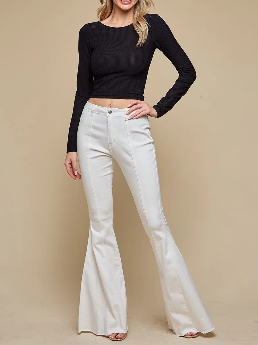 White Diva Super Flare Jeans