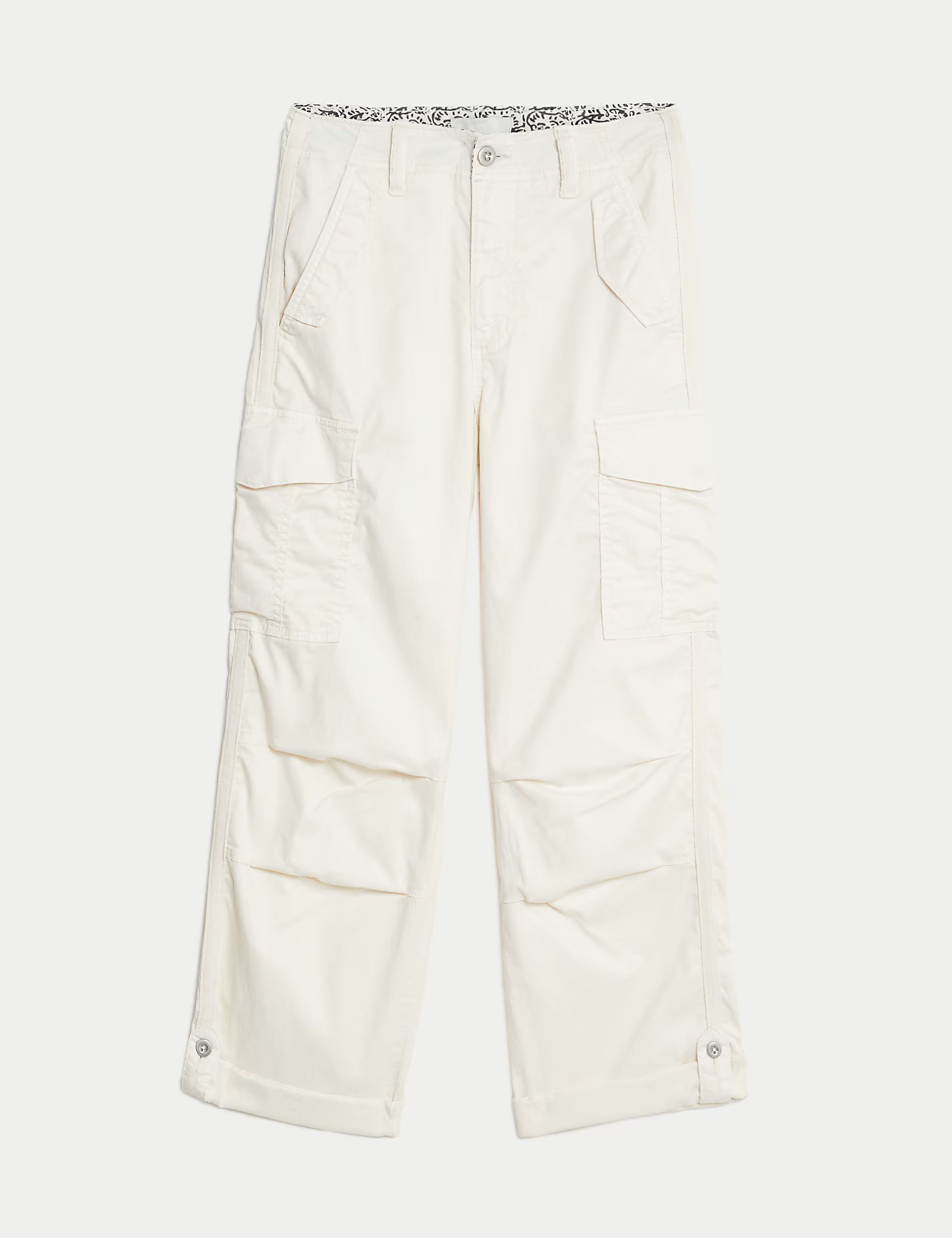 Rich Cargo Tea Dyed Cropped Trousers