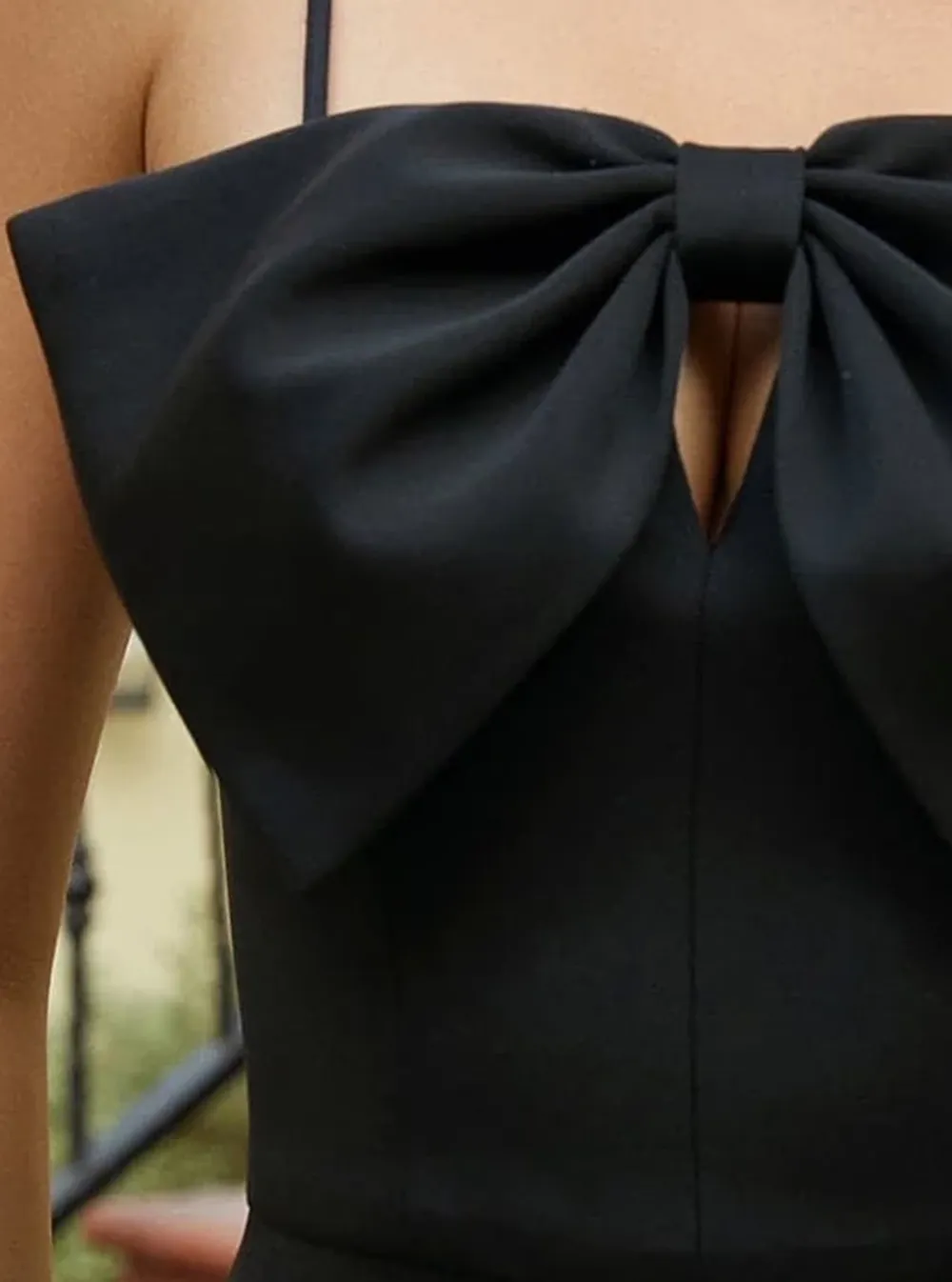 Bow Spaghetti Strap Black Jumpsuits