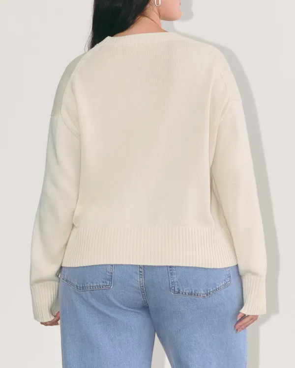 White Sweater in Everyday Cotton