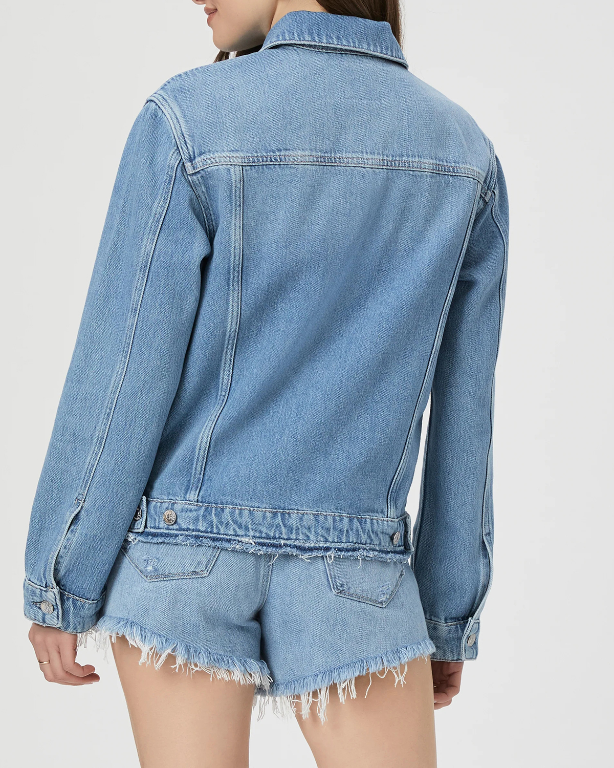 Light Blue Distressed Denim Jacket