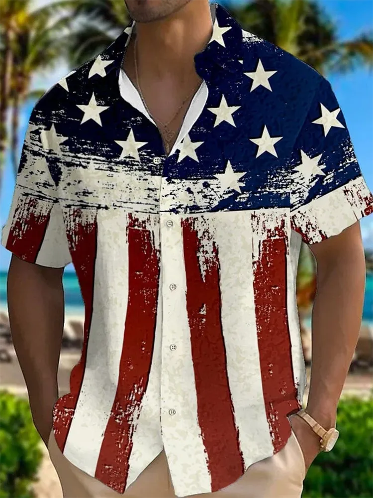 Men's Independence Day Printed Shirt