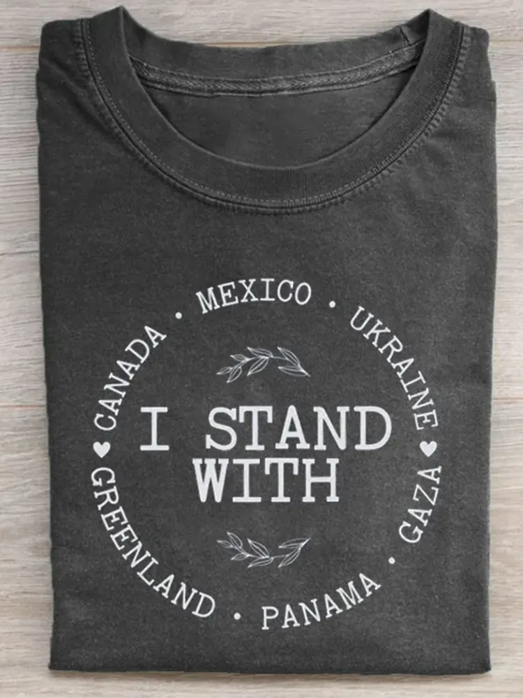 Comfort Colors® I Stand With Canada Greenland Mexico Panama Gaza Ukraine T-Shirt