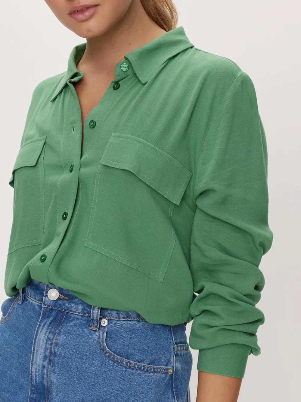 Button Front Utility Shirt