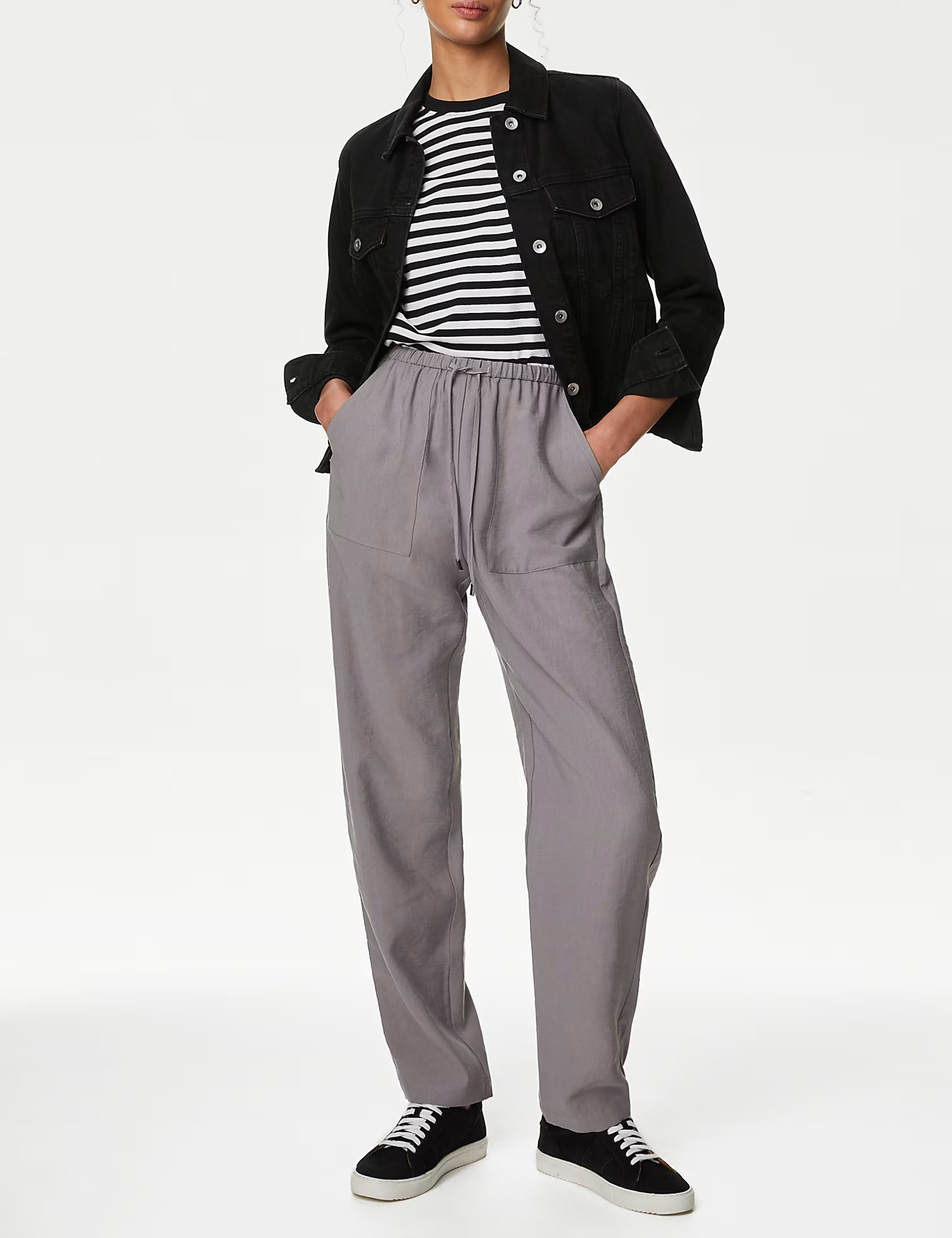 Casual Cuffed Cotton Joggers