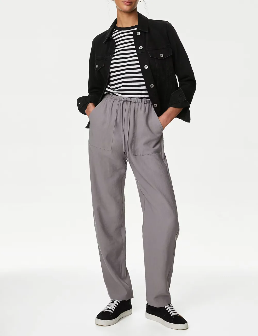 Casual Cuffed Cotton Joggers