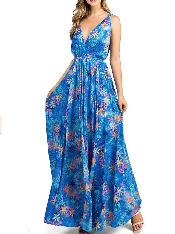 Blue Boho - Print Maxi Dress