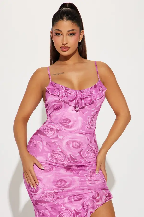 Debby Mesh Maxi Dress - Pink