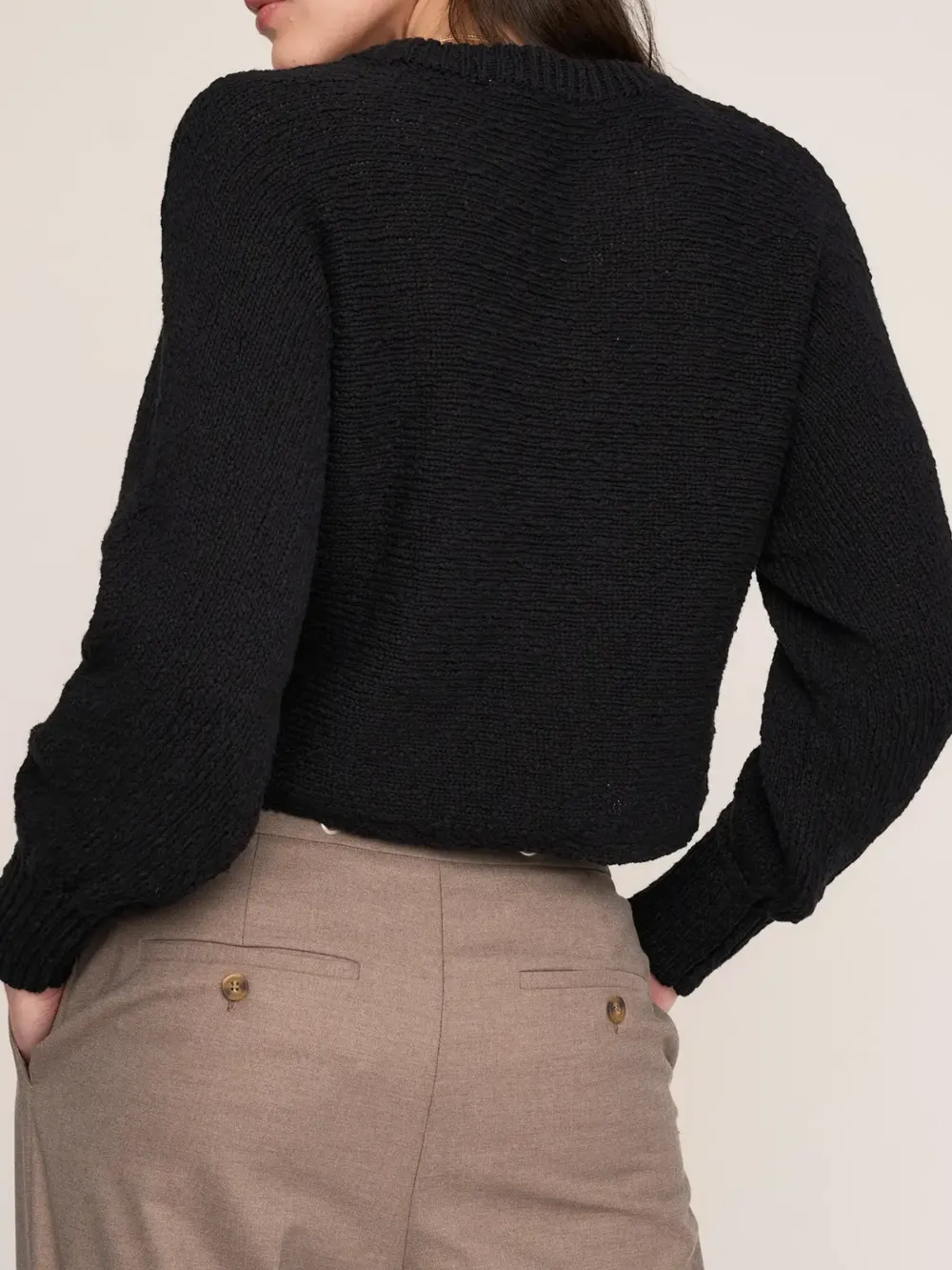 Black Cropped Sweater
