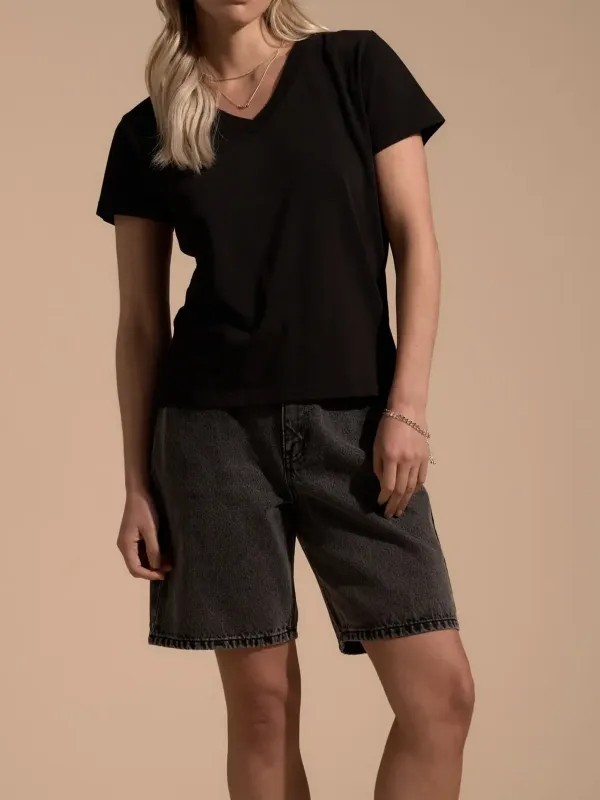 Elementary Organic/Pima Cotton V Neck Tee