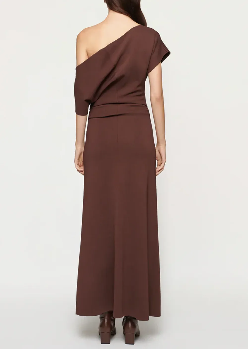 Asymmetric One Shoulder Knit Dress