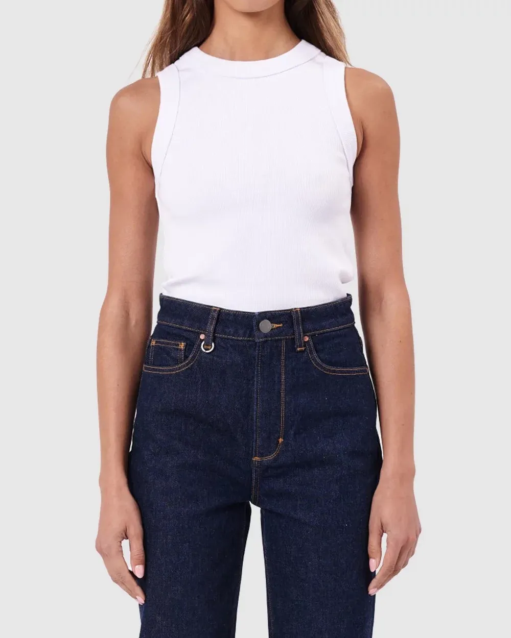 Crew Neck Sleeveless Tank Top