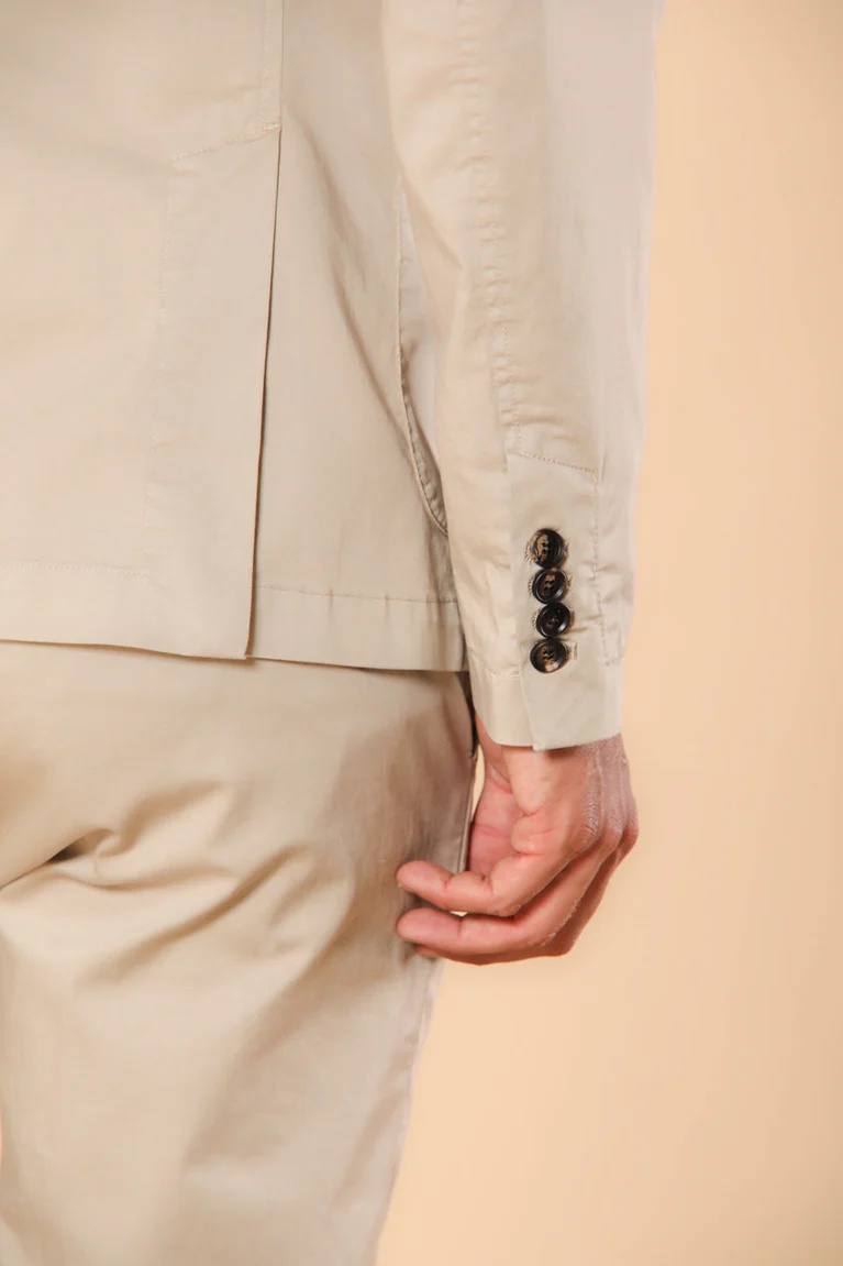 Men's Business Casual Fashion Light Beige Blazer