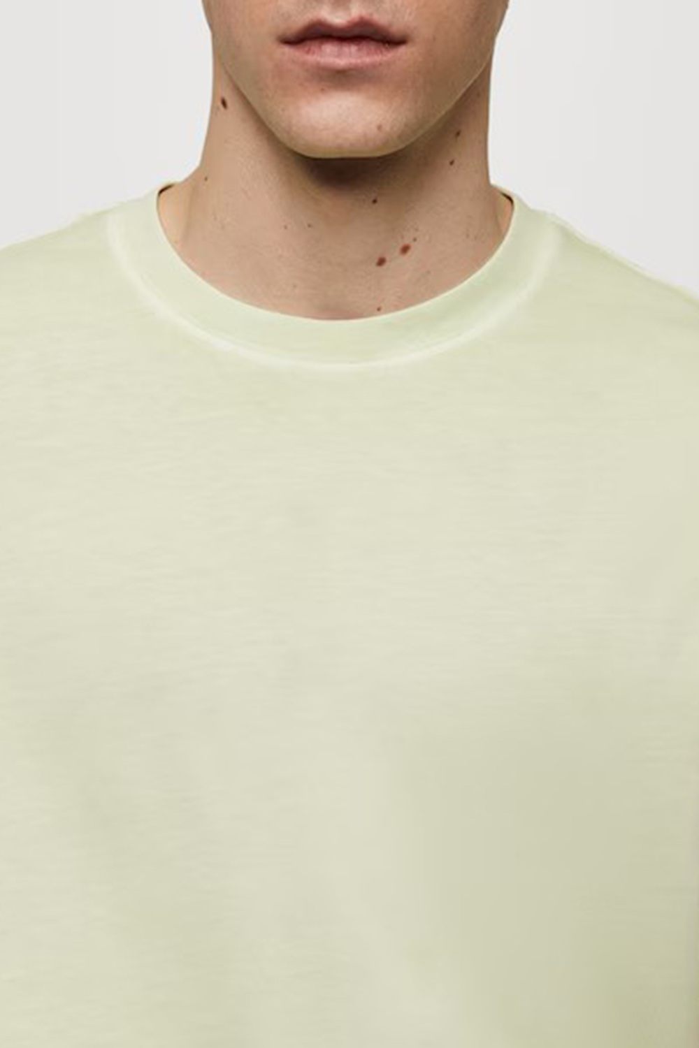 Round-Neck Ribbed Finish T-Shirt