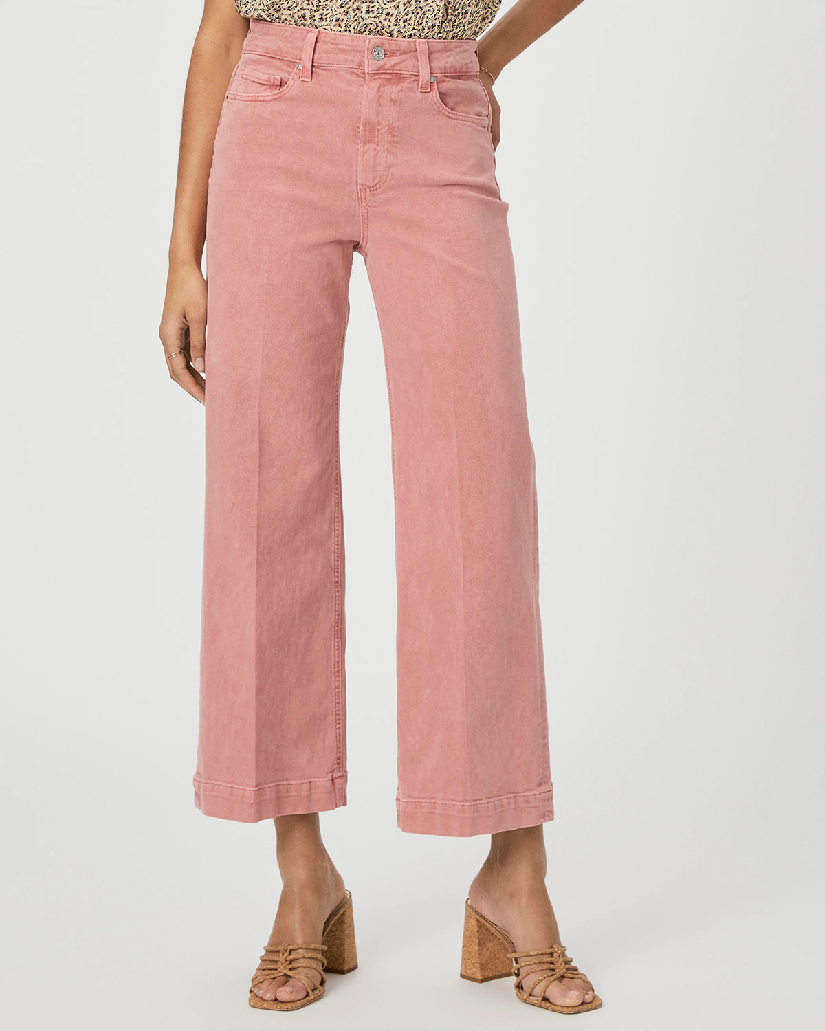 Pink Wide Leg Jeans