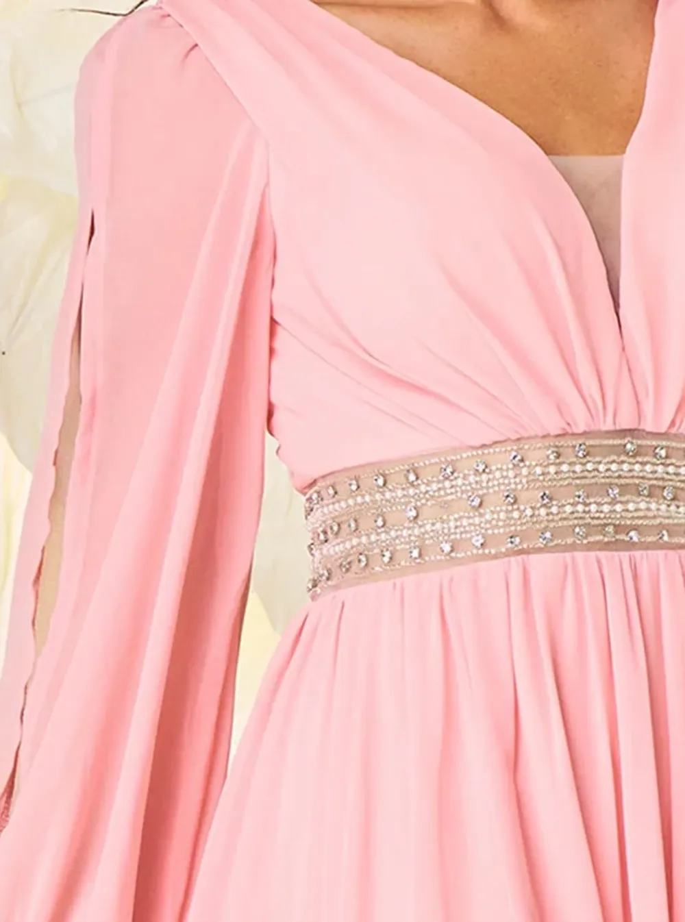 Mesh Cutout Bridesmaid Dress