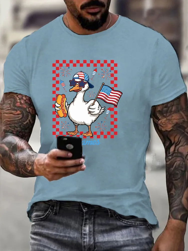 Men'S Games Round-Neck Short-Sleeved T-Shirt