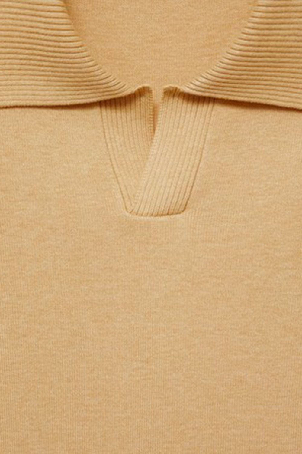 V-Neck Polo Collar Shirt