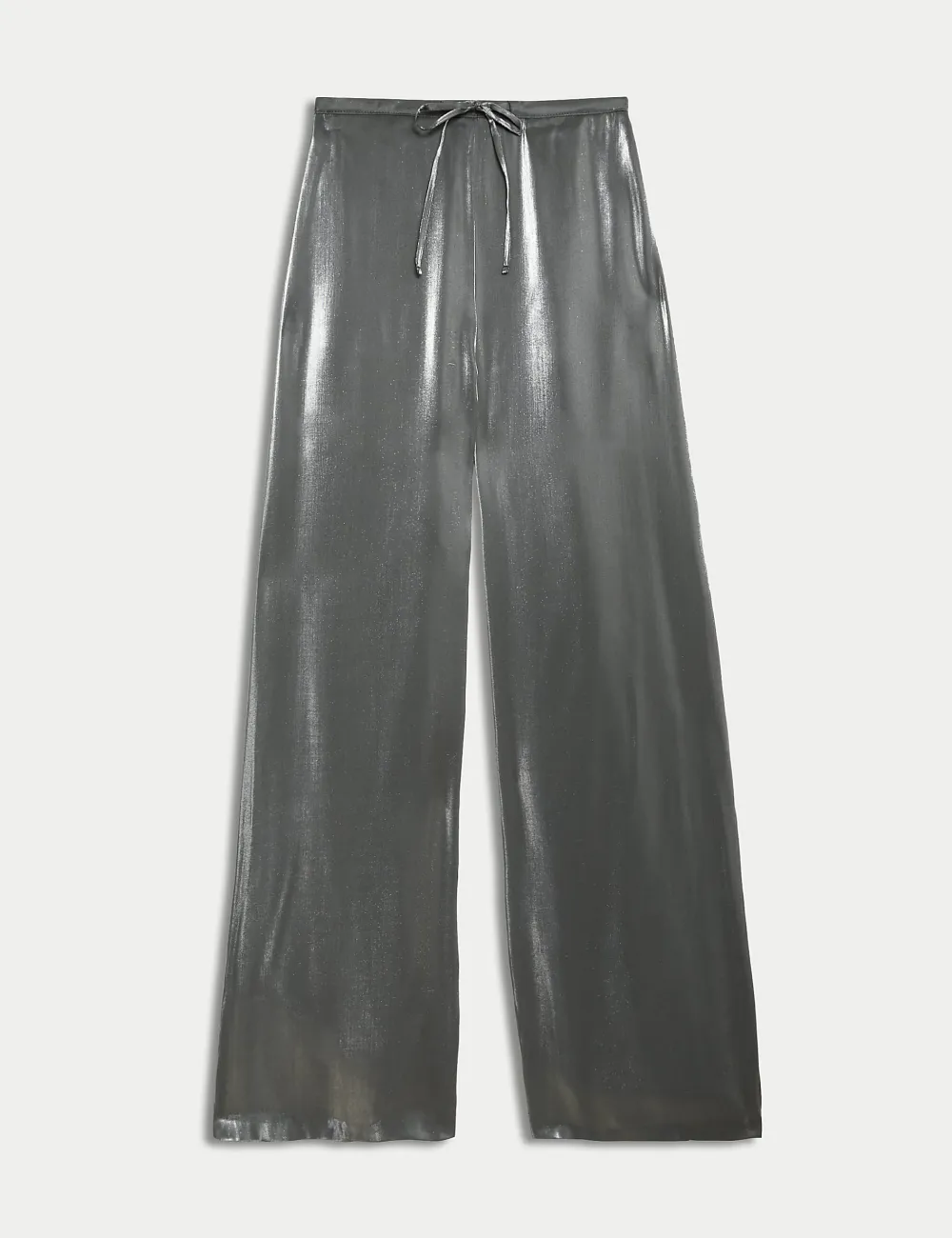 Silver Grey Shiny Pants