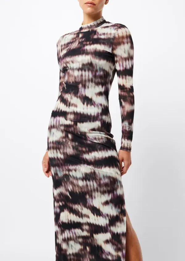 Tie Dye Long Sleeved Maxi Dress