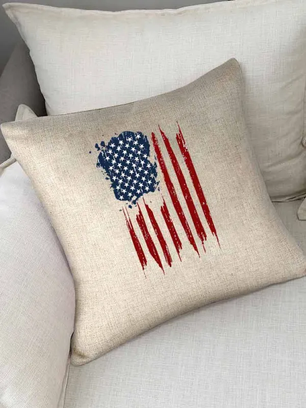 National Flag Printed Throw Pillow