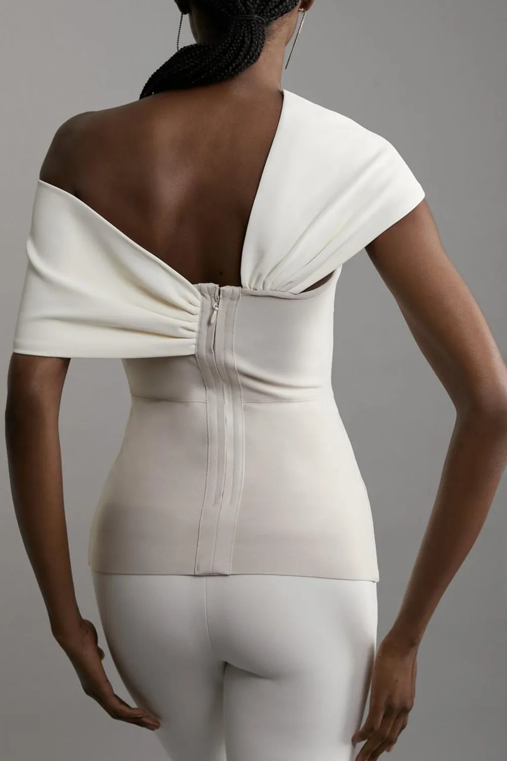 Knit Asymmetric Strap Top