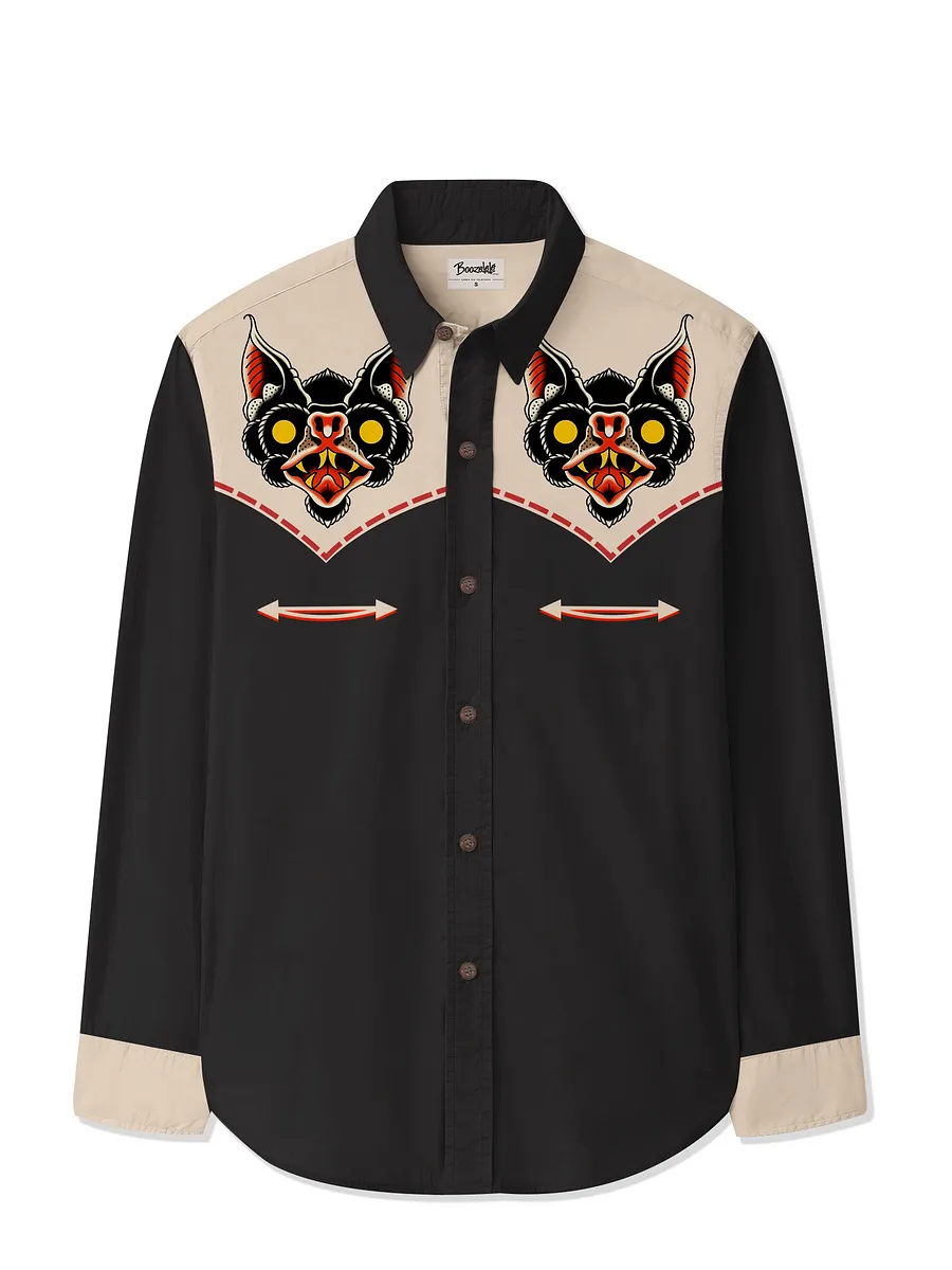 Men's Retro Bat Long Sleeves Shirt