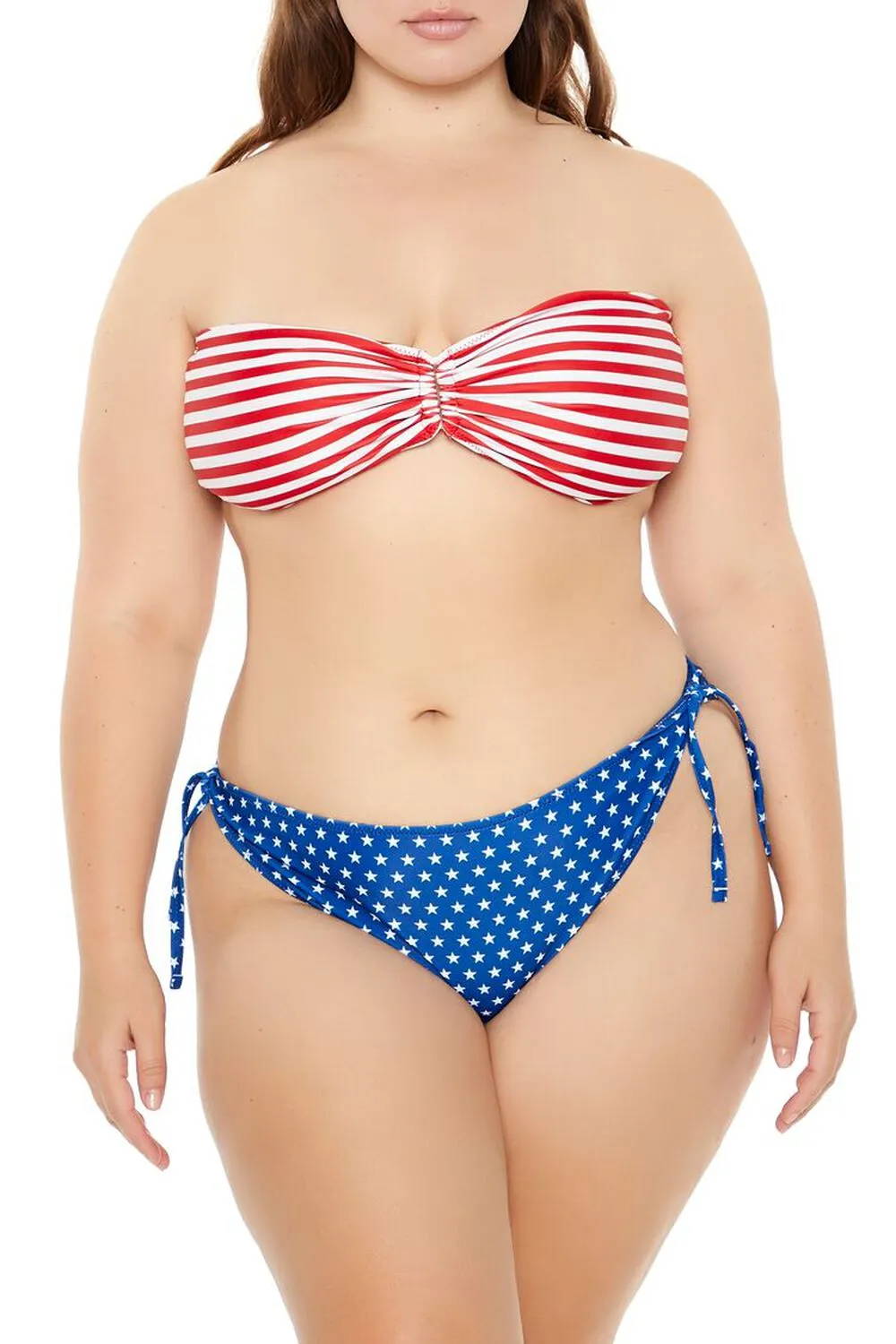 Plus Size Bikini Top & Bottoms Set