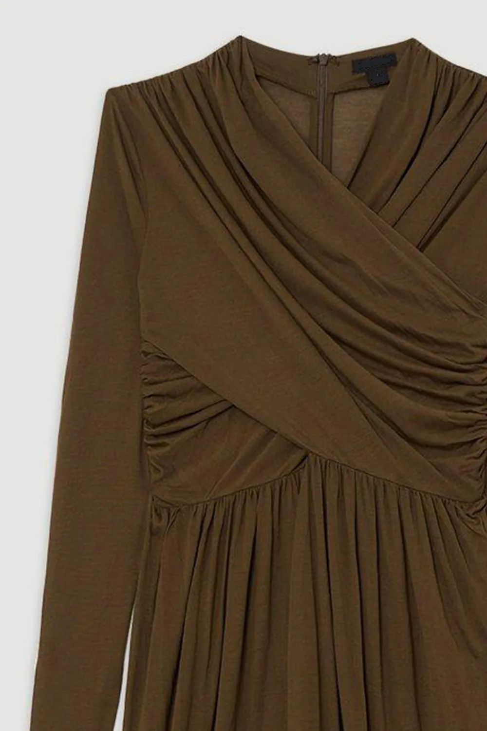 Premium Tencel Jersey Wrap Detail Dress