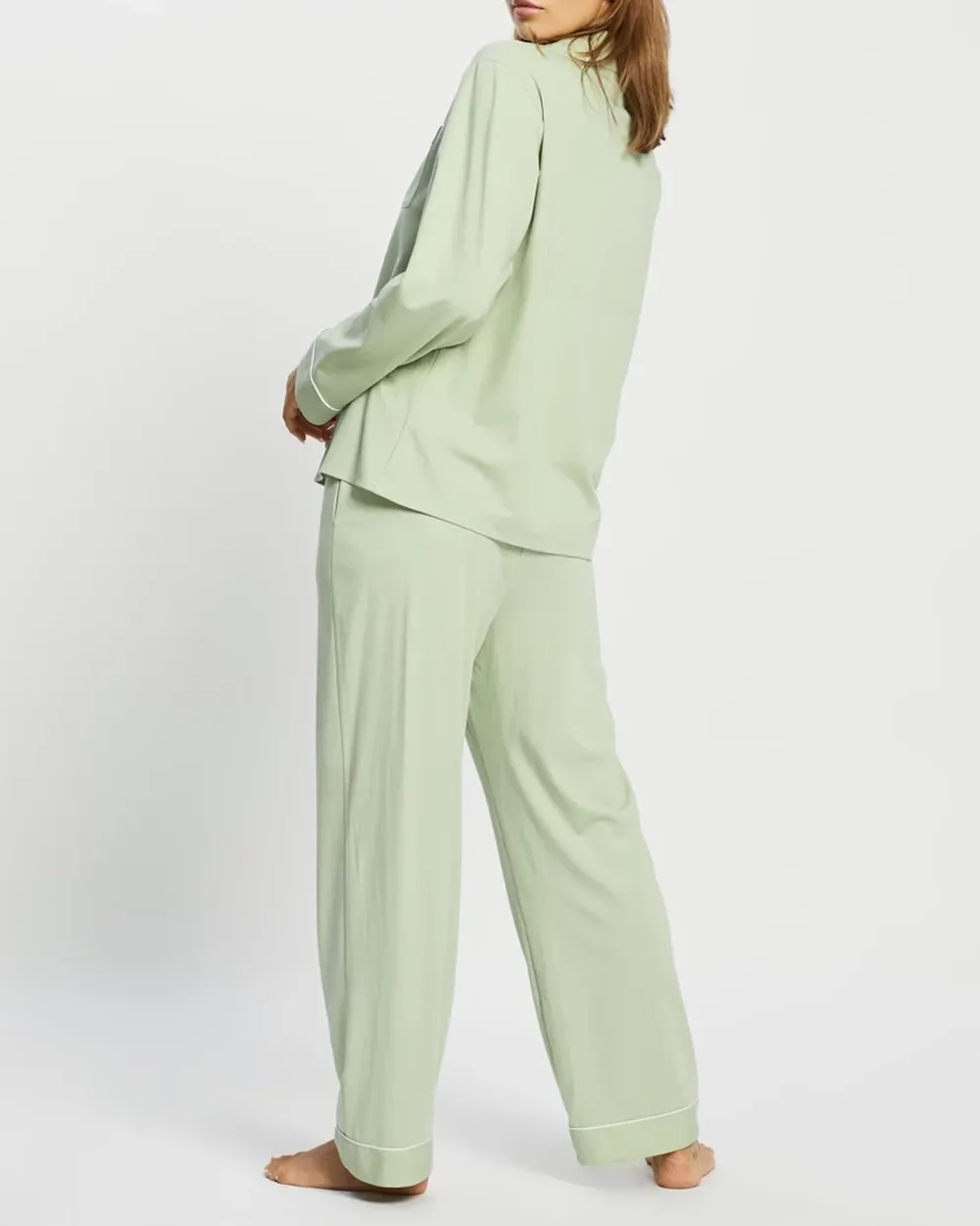 Long Sleeve Button-up Shirt Pajama Set