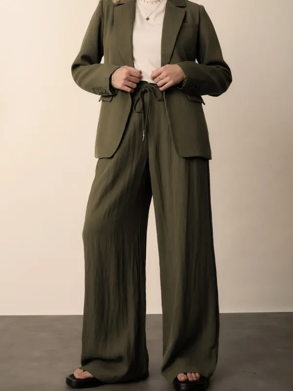 Dark Timber Tie Detail Pant
