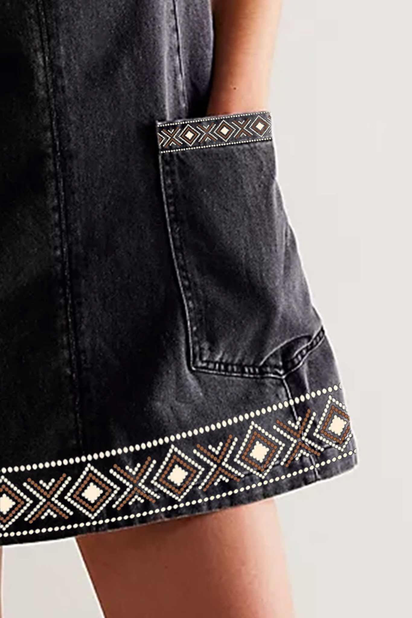 Denim Overall Mini Skirt