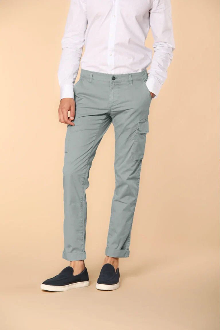 Men's Lightweight Cotton Twill Slim Fit Sky Blue Overalls