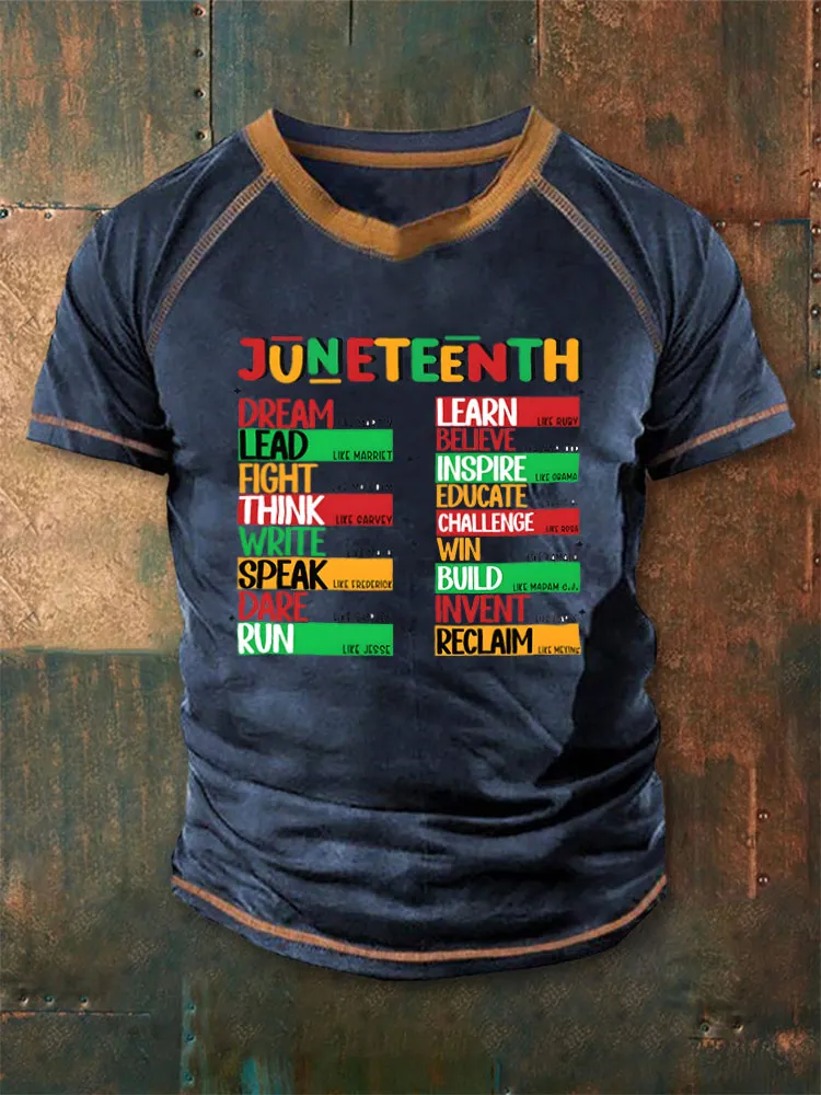 Men'S Juneteenth Round-Neck T-Shirt