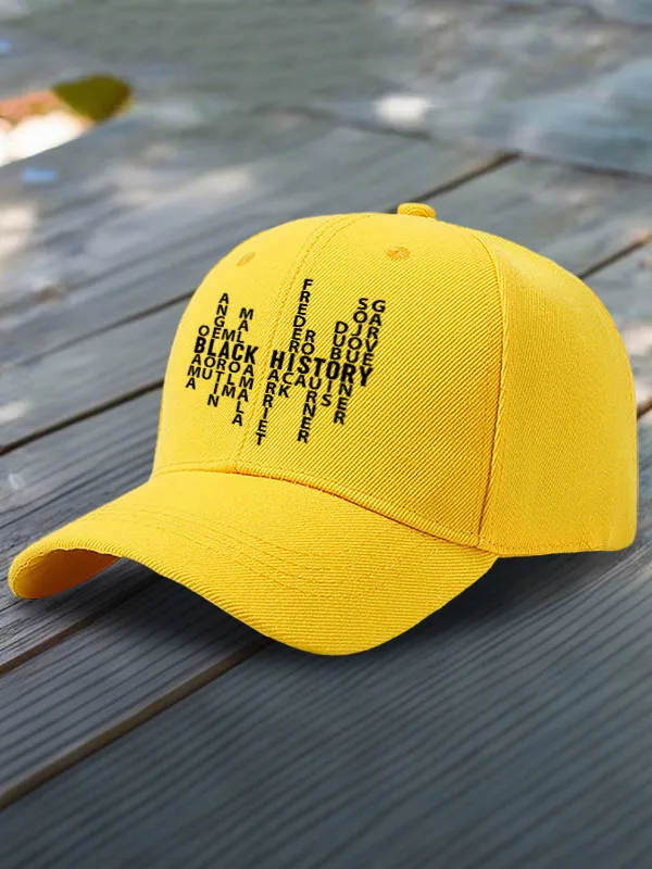 Black History Baseball Cap