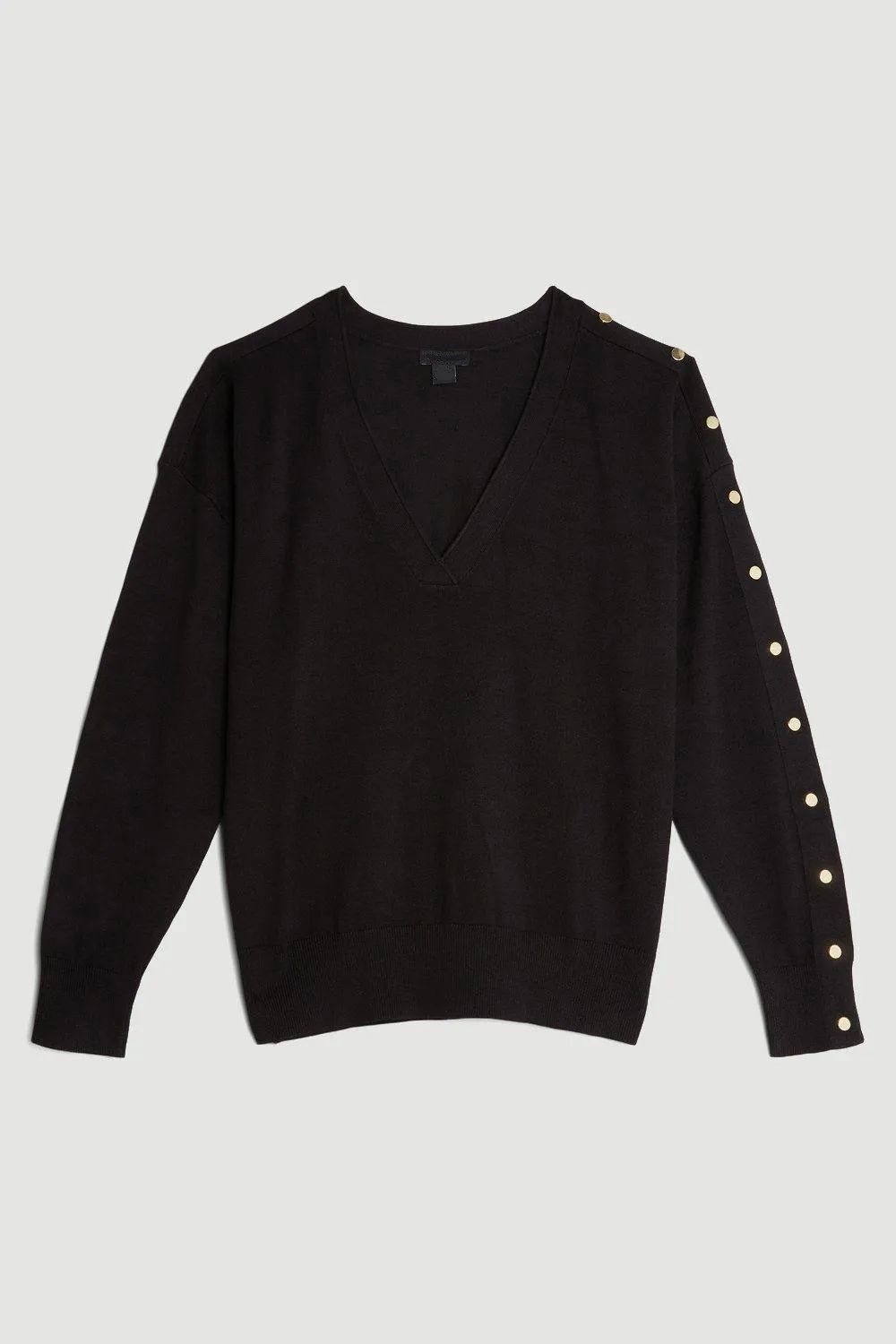 Viscose Blend V Neck Knit Jumper