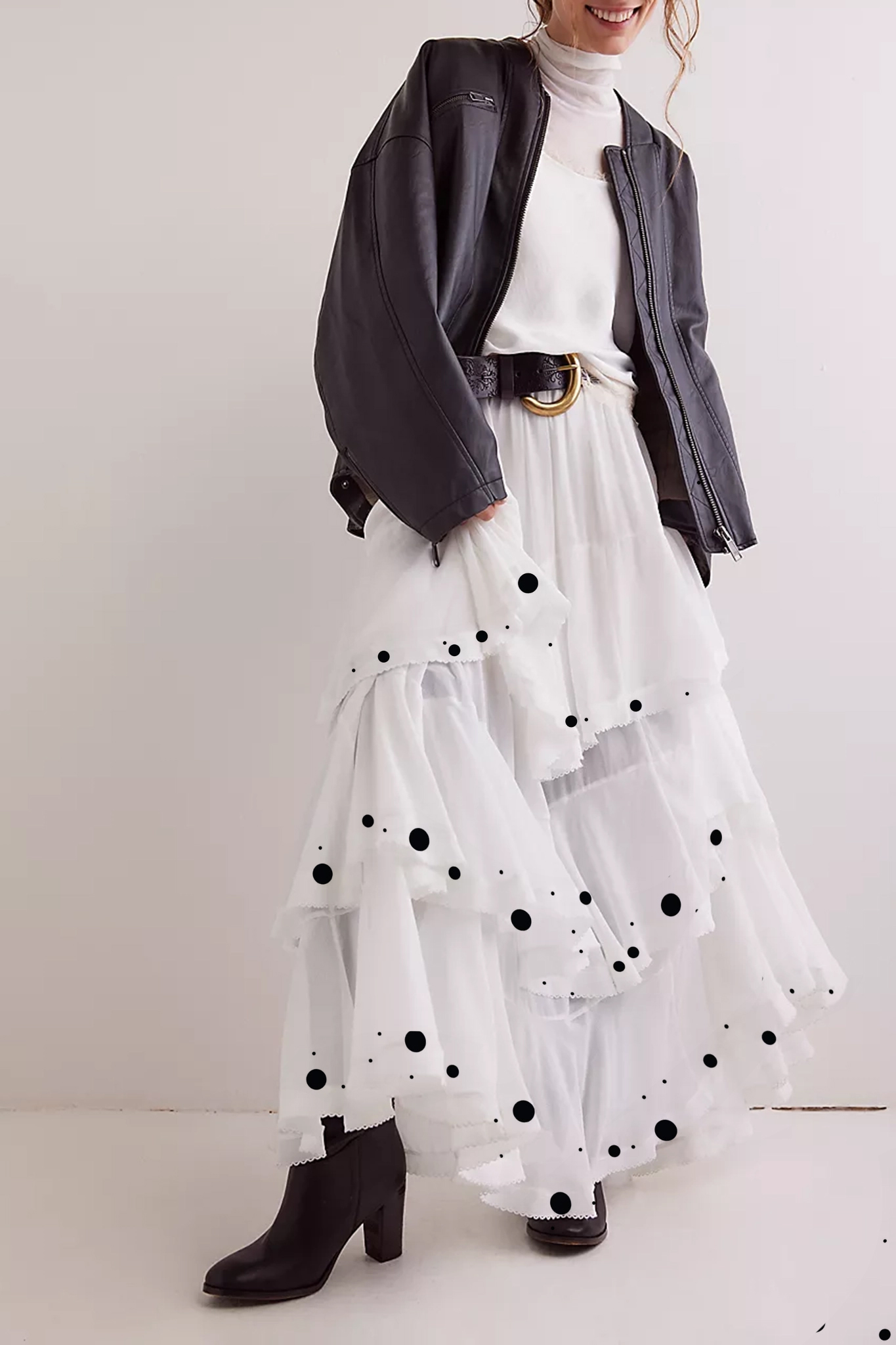 Ruffled Tiered Maxi Skirt