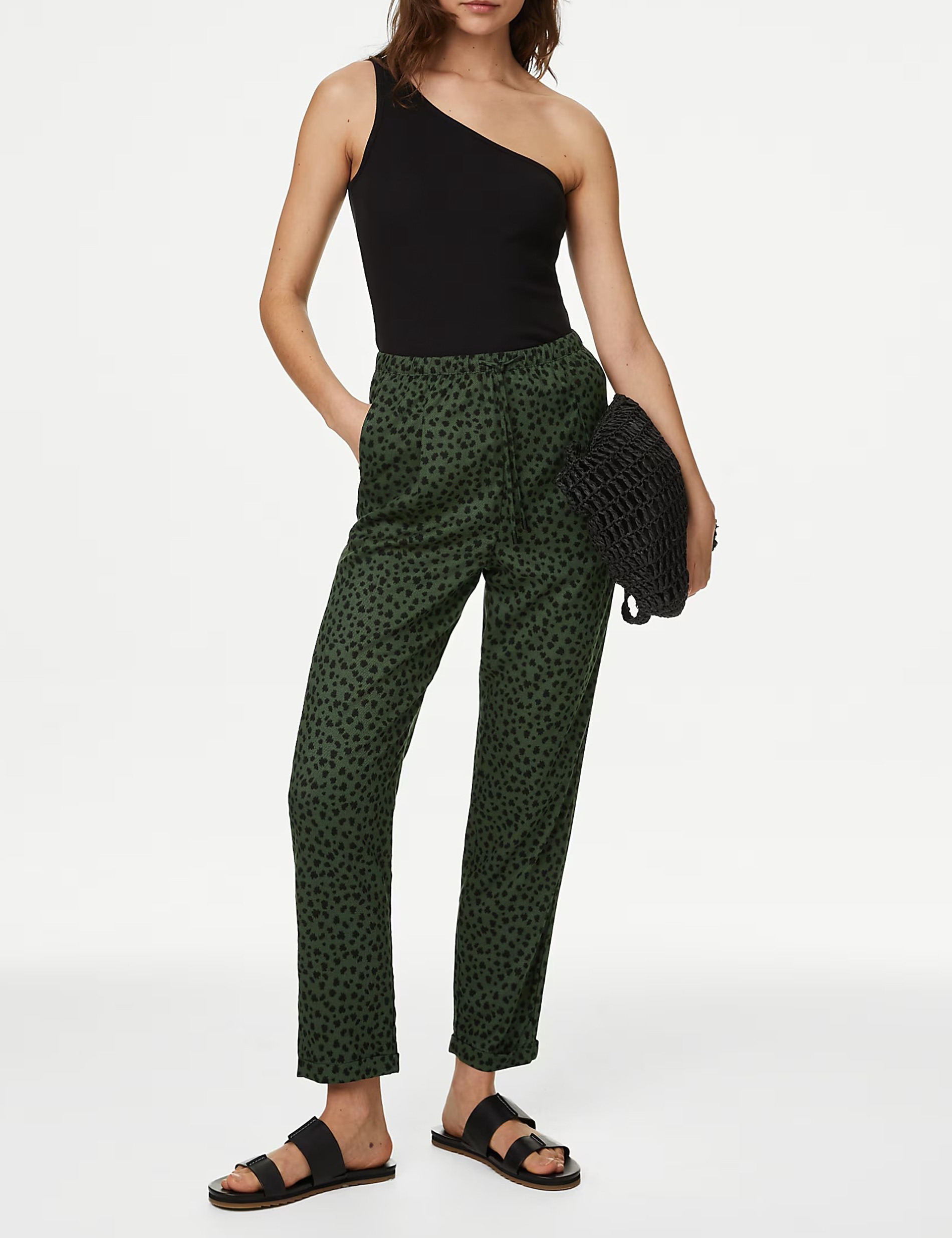 Womens Casual Tapered Trousers