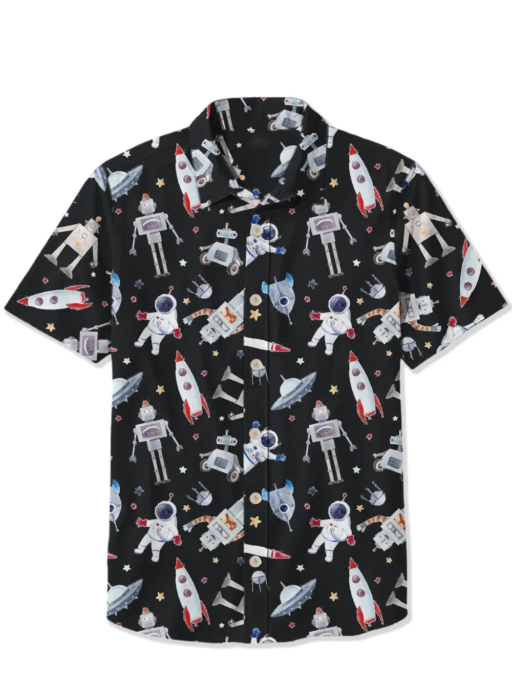 Planet Astronaut Rocket Robot Shirt