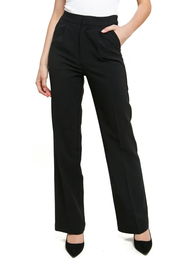 Creamy Wide - Leg Trousers