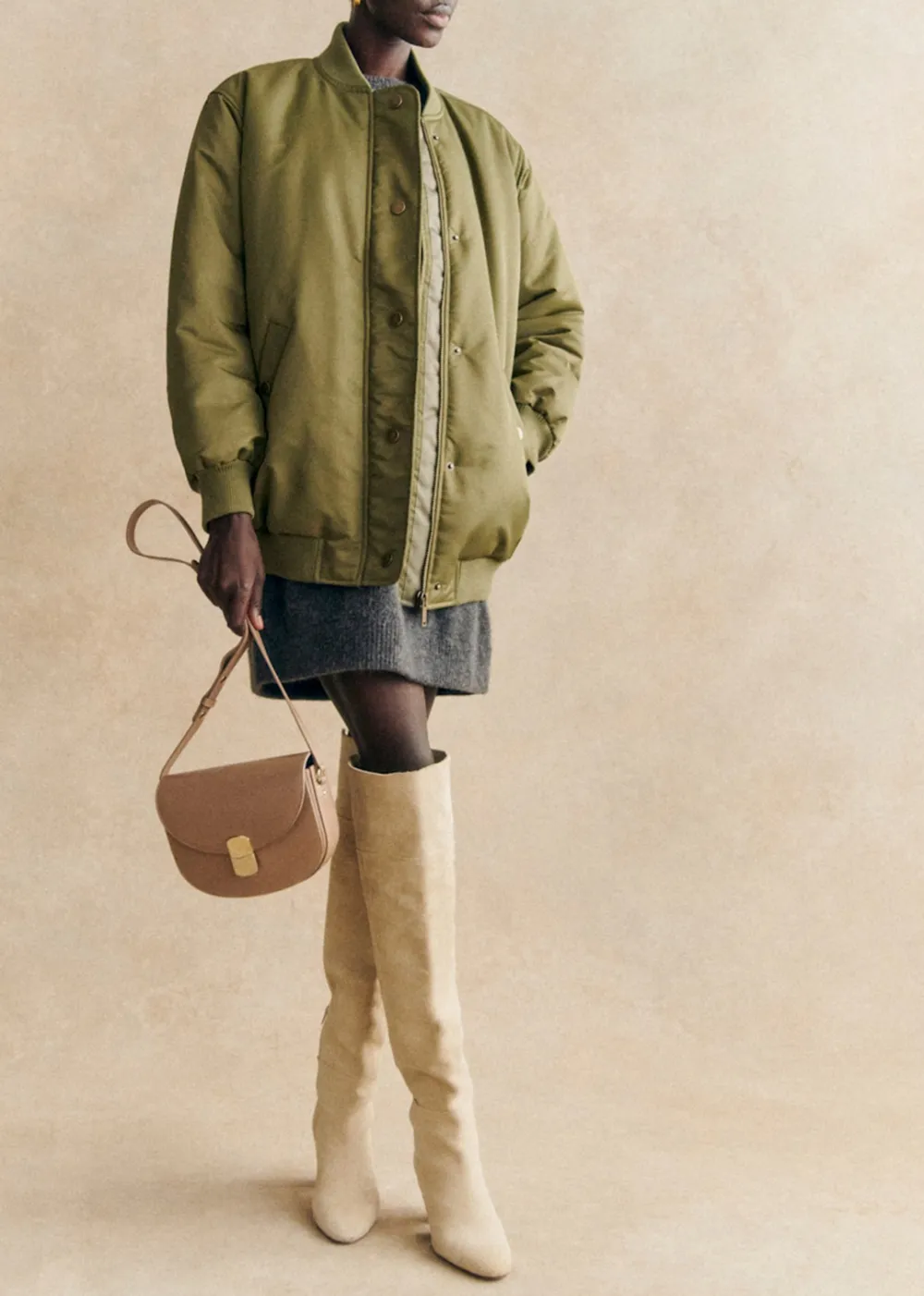 Green Bomber Coat