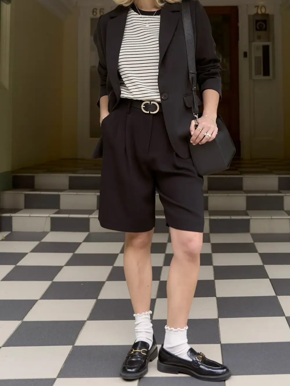Black The Pleat Front Short