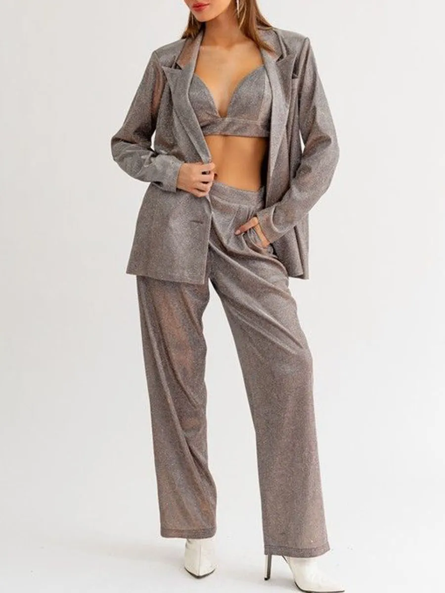 Shine Party Girls Wide Leg Pants