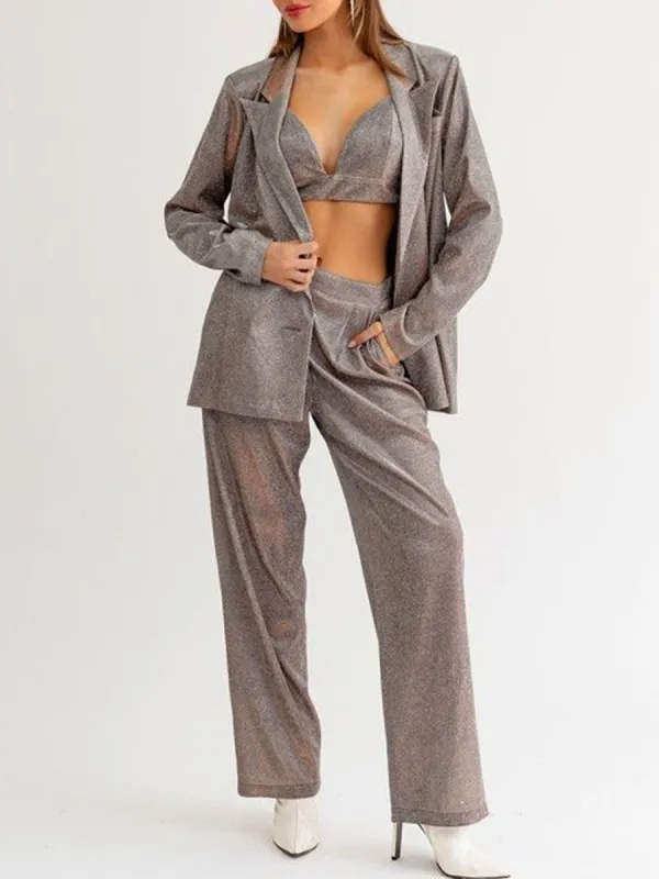 Shine Party Girls Wide Leg Pants