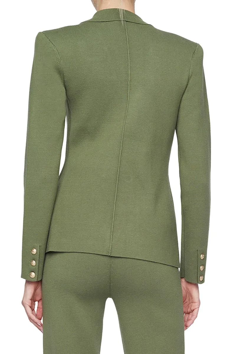 Kenzie Cotton Blend Knit Double Breasted Blazer