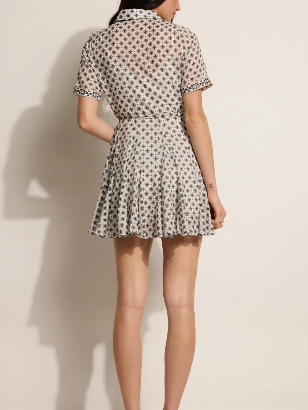 Print Poppy Frill Hem Dress